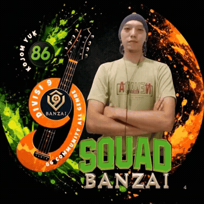 Man Crossed Arms Guitar Squad Banzai GIF