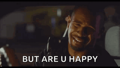 Man Crying In Back Seat But Are U Happy GIF