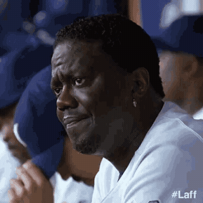 Man Crying In Dugout GIF