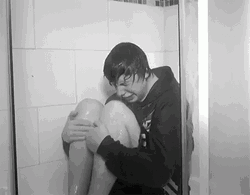 Man Crying In The Shower GIF