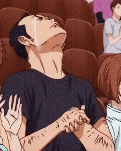 Man Crying In Theatre GIF