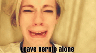 Man Crying Leave Bernie Alone GIF