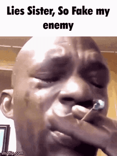 Man Crying Lies Sister Fake Enemy GIF