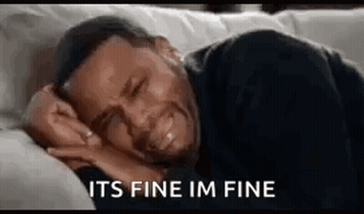 Man Crying On Couch Saying Im Fine GIF