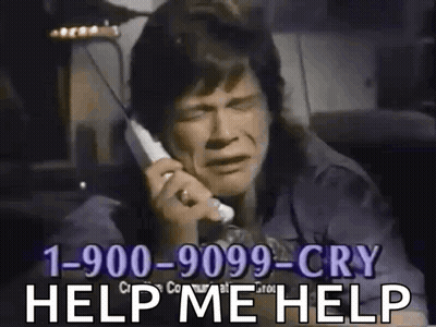 Man Crying On Phone Asking For Help GIF
