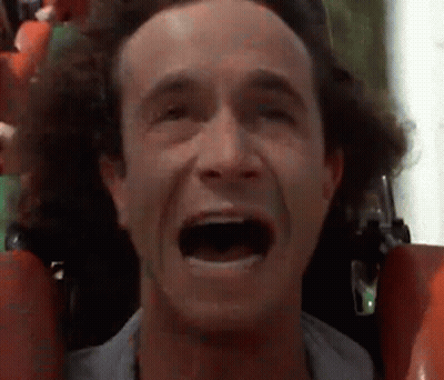 Man Crying On Roller Coaster GIF