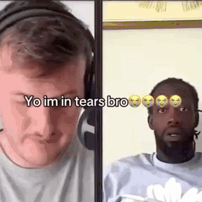 Man Crying On Video Call GIF