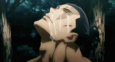 Man Crying With Tears In Forest GIF