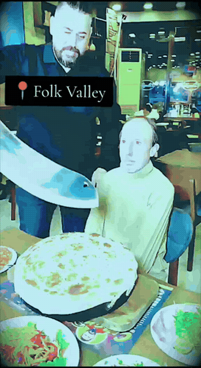 Man Cutting Pizza Saying Folk Valley GIF