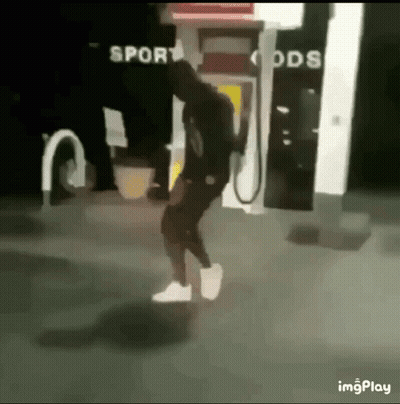 Man Dancing At Gas Pump GIF