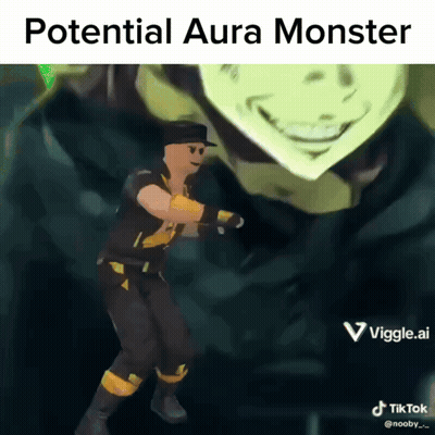 Man Dancing Before Monster With Potential Aura Monster GIF