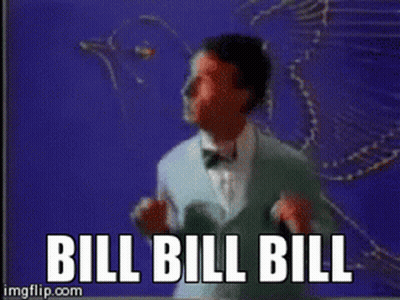 Man Dancing Blue Background Bill Bill Bill GIF