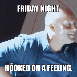 Man Dancing Energetically Friday Night GIF