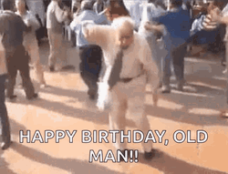 Man Dancing Happy Birthday Old Man GIF