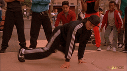 Man Dancing Hip Hop In Adidas Suit GIF