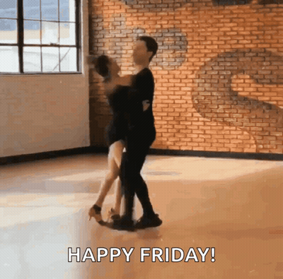Man Dancing Holding Woman Happy Friday GIF