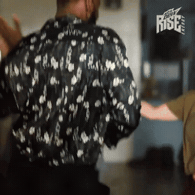 Man Dancing In Black And White Shirt GIF