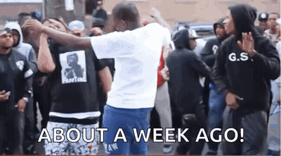 Man Dancing In Crowd About A Week Ago GIF