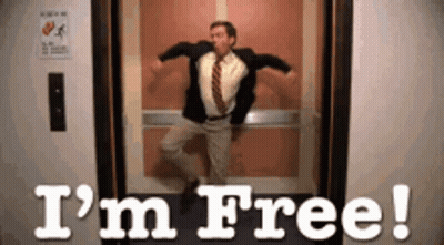 Man Dancing In Elevator Saying Im Free GIF