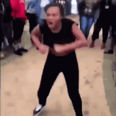 Man Dancing In Front Of Crowd GIF