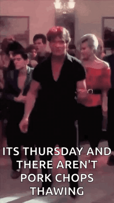 Man Dancing In Front Of Crowd Saying It's Thursday GIF