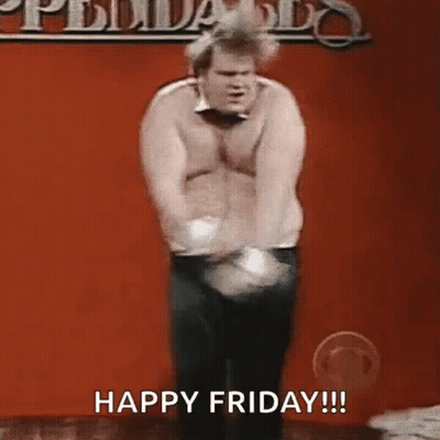 Man Dancing In Front Of Happy Friday GIF