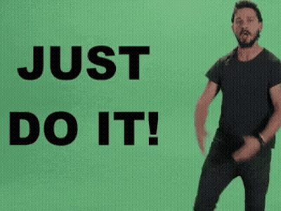 Man Dancing In Front Of Just Do It Green Screen GIF