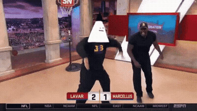 Man Dancing In Front Of Lavar 2 Marcellus 1 Screen GIF