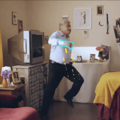 Man Dancing In Front Of TV GIF
