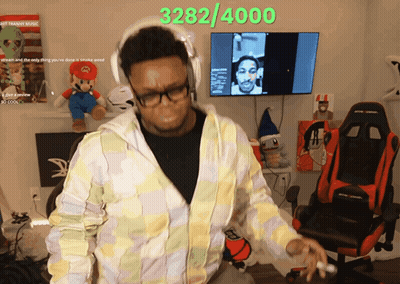 Man Dancing In Front Of TV Saying 3:282/4000 GIF
