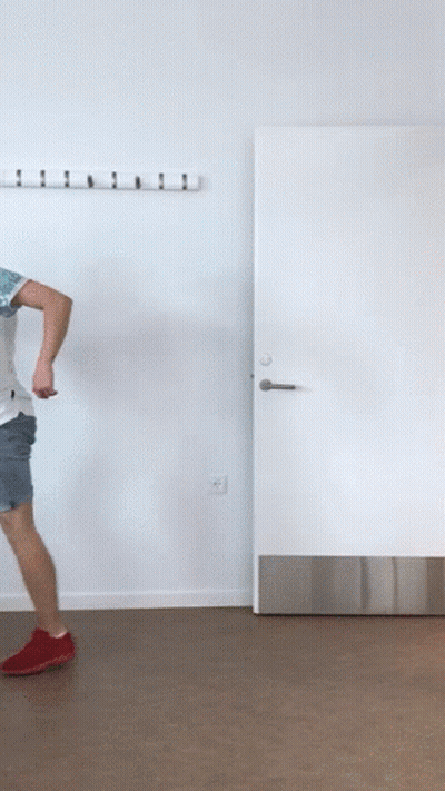 Man Dancing In Front Of Yuge Sign GIF