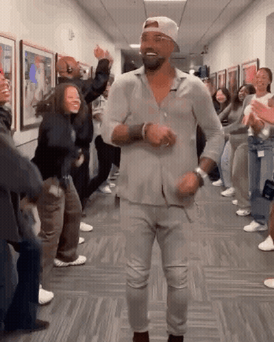 Man Dancing In Hallway GIF