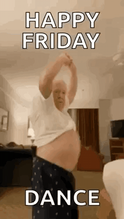 Man Dancing In Living Room Happy Friday Dance GIF