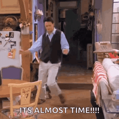 Man Dancing In Living Room It's Almost Time GIF