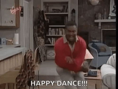 Man Dancing In Living Room Wearing Red Jacket GIF