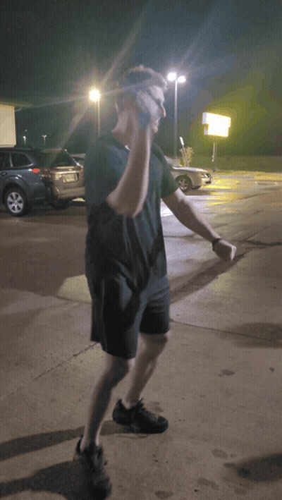 Man Dancing In McDonald's Parking Lot GIF