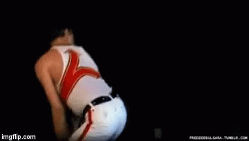Man Dancing In Red And White Tank Top GIF