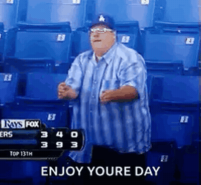 Man Dancing In Stadium Enjoy Your Day GIF