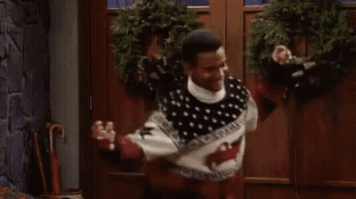 Man Dancing In Ugly Christmas Sweater GIF