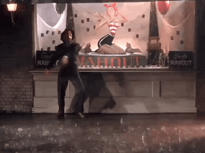 Man Dancing Next To Mahout Sign GIF
