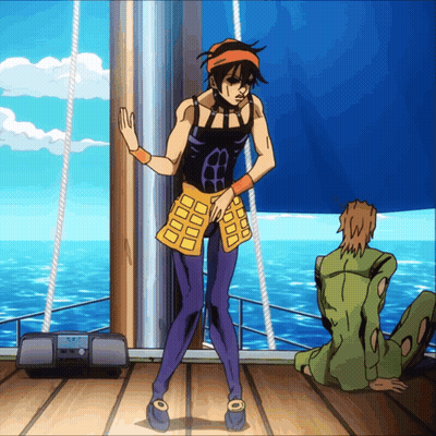 Man Dancing On Boat With Boombox GIF