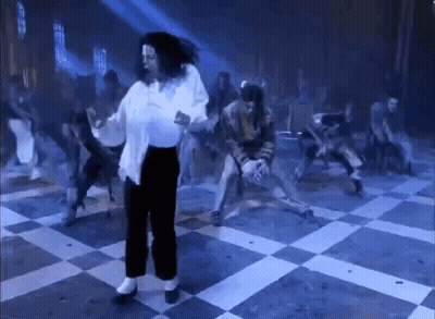 Man Dancing On Checkered Floor GIF