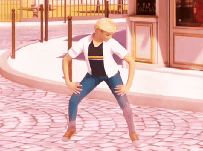 Man Dancing On Cobblestone Street GIF