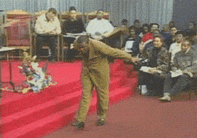 Man Dancing On Stage In Front Of Crowd GIF