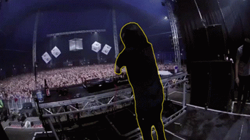 Man Dancing On Stage Pioneer Sign GIF
