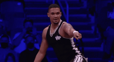 Man Dancing On Stage Pointing At Camera GIF
