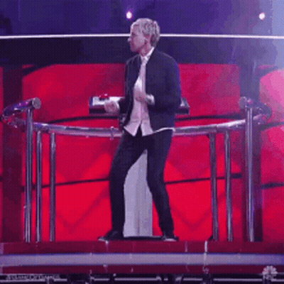 Man Dancing On Stage Railing GIF