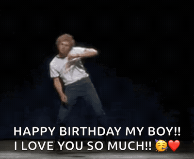 Man Dancing On Stage Saying Happy Birthday My Boy GIF