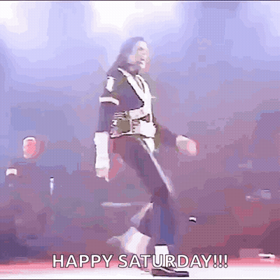 Man Dancing On Stage Saying Happy Saturday GIF