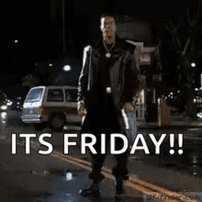 Man Dancing On Street Saying It's Friday GIF